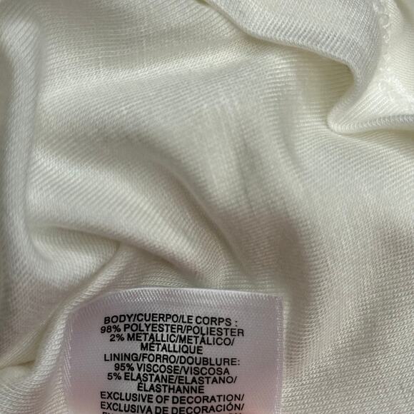 NWT Anne Klein White Gold Textured Knit Blouse Womens Size Petite Medium PM NEW - Picture 10 of 12